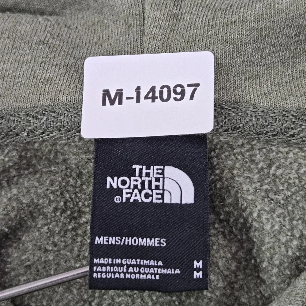 The North Face Men Hoodie M Green‎ Fleece Activewear Logo Long Sleeve